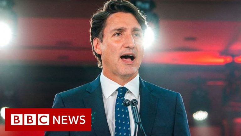 Trudeau stays in power but falls short of majority in Canada election – BBC News