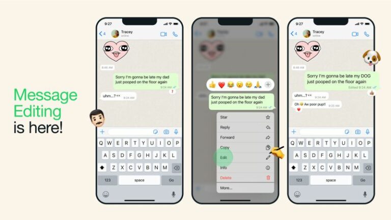 WhatsApp will now let you edit messages. But there’s a catch